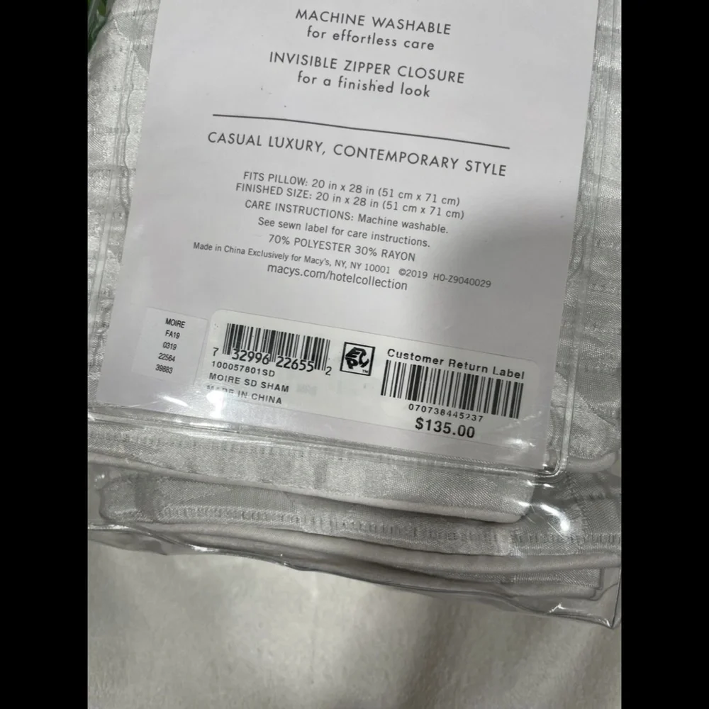 NIB Hotel Collection Moire (1) Standard Sham Pillo‎